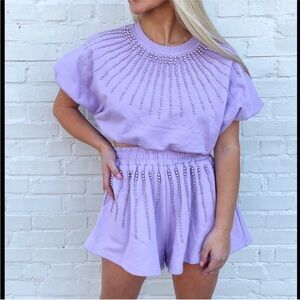 Queen of Sparkles Lavender Pearl Set size Large